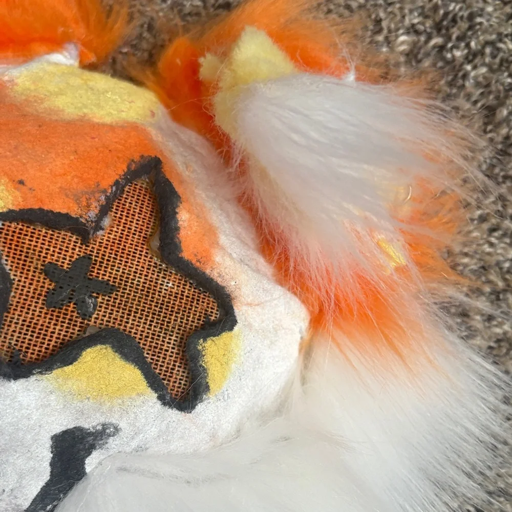 Orange and yellow star cat mask